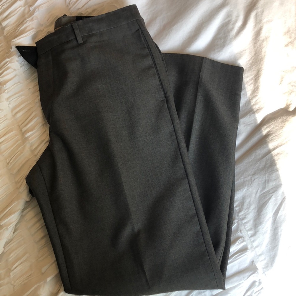 Banana Republic Modern Fit brown/grey slacks.